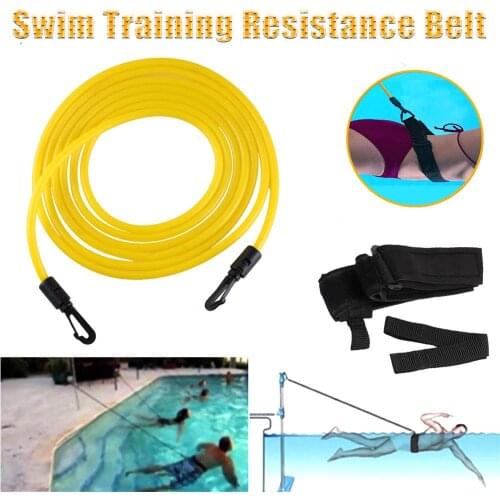 Adjustable Swim Training Resistance Elastic Belt Band Swimming Bungee Exerciser Latex Tubes Various Styles Tools for Adult Kids
