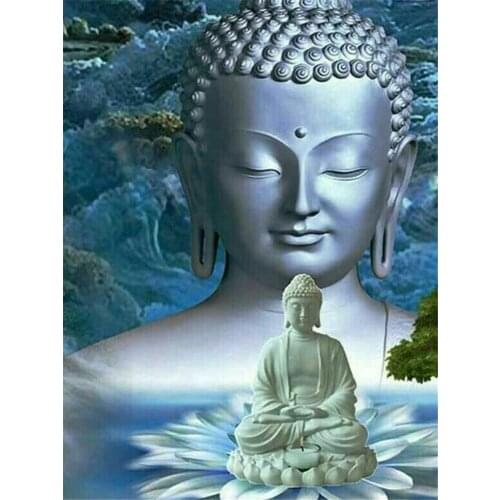 Religion Buddha Printed Canvas 11CT Cross Stitch DIY Embroidery Complete Kit DMC Threads Handicraft Craft Needlework Decor