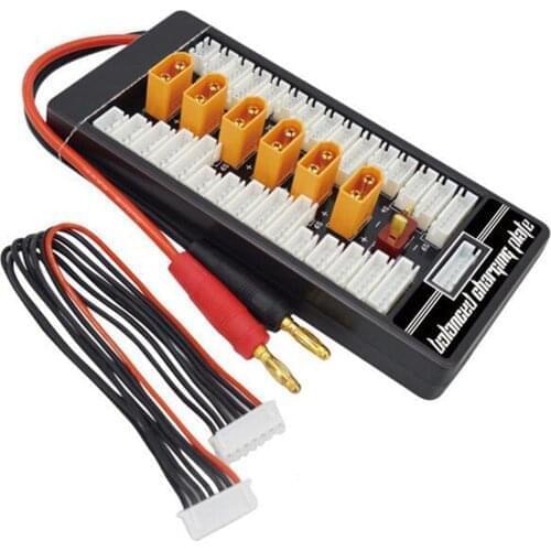 High Quality 2S-6S XT60 XT30 Plug Parallel Charging Board Para Board XT60 Plug 4.0MM Bananer for Imax B6 B6AC B8 6 in 1