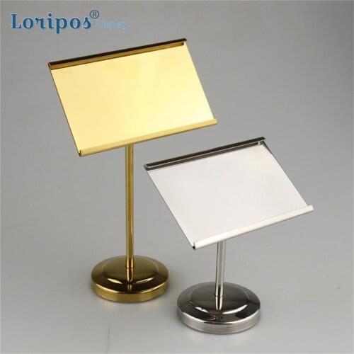 High end Hotel Buffet Label Rack Price Tag Display Stand Food Sign Holder Desk Sign Stand Name Card Clip Wine Info Display Stand