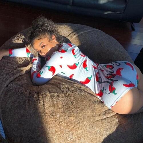 Women Bodysuit Print Bodycon Bodysuits Autumn Winter New 2019 Women Sexy Long Sleeve V Neck Skinny Party Streetwear Body Suit