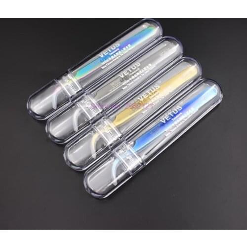 100pcs MCS-15/12 series Rainbow Tweezers Eyelash Extension Tweezer Stainless Steel Tweezer beauty