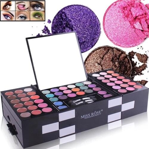 142 Colors MAKE UP SETS Matte Glitter Eye Shadow Palette Powder Lipstick Blush Makeup Brush Professional Cosmetics Kit