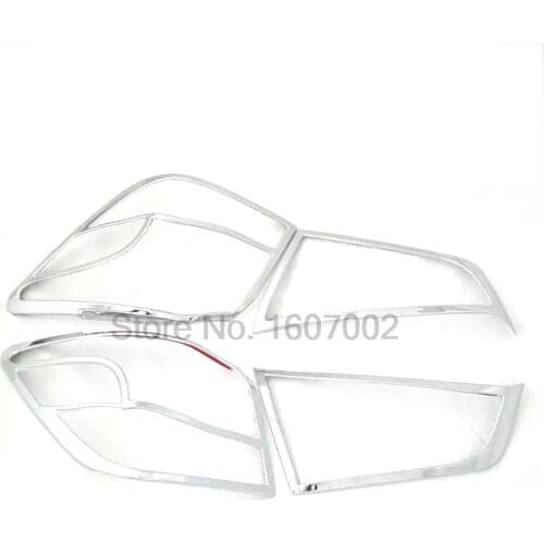 For Mitsubishi ASX 2013 2015 4pcs Chrome Car Rear Tail Light Lamp Cover Molding Trim Protectors Car Accessories