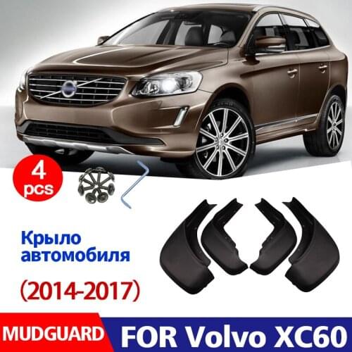 FOR Volvo XC60 2014 2015 2016 2017 Mudguards Fender Mud Flap Guard Splash Mudflaps Car Accessories Auto Styline Front Rear 4pcs