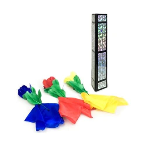 Flower Triangle Magic tricks Flower Appearing From Tube Magia Stage Illusion Gimmick Props accessories Comedy