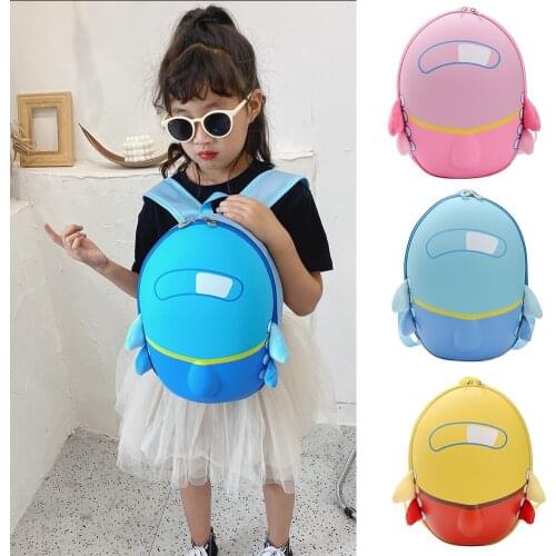Baby Cartoon School Bag 3D stereo Waterproof baby girl boy Kindergarten Backpack Kids High Quality Children Airplane Eggshell
