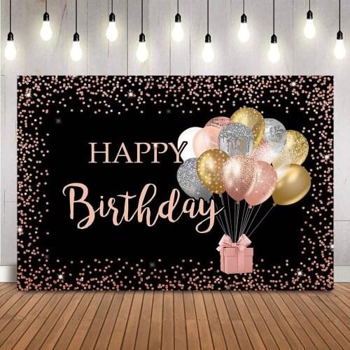 Girls Womens Glitter Birthday Party Decoration Photo Background Rose Gold Glitter Sweet 16th Photo Booth Background Prop Gifts