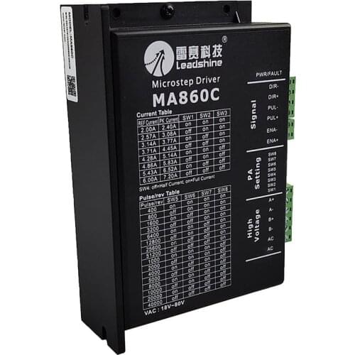 Leadshine Stepper Motor Driver MA860C 2Phase Voltage 18-80VAC Current 2.4-7.2A Cnc Laser Engraving Machine