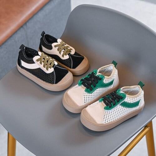 Baby Shoes Breathable Sneakers Flat Sole Kids Boys Girls Mesh Casual Shoe Non-slip Children Anti-kick Shoes SWL002