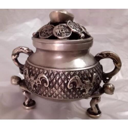 Tibetan incense burner m micro burner bronze alloy metal craft incense home