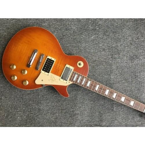 Customized body and headstock shape electric guitar,relic effect on whole guitar, one piece mahogany body and neck semi glossy