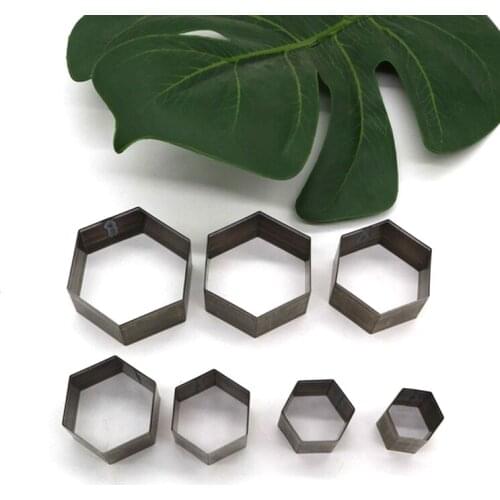 Herramientas para cuero leather craft template fabric cutter 7pcs/set hexagon modeling die cutting knife mould hand punch tool