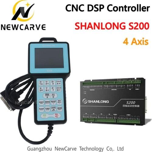 CNC Cylinder Controller SHANLONG S200 4 Axis DSP Controller Remote For Engraving Machine NEWCARVE