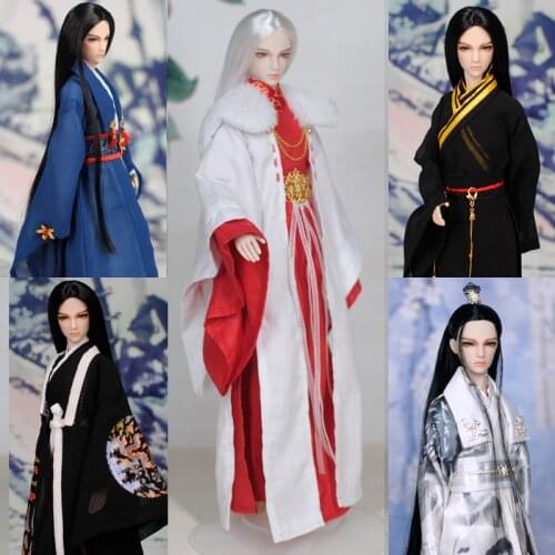 Handmade Make up XINYI Boy Doll with long hair / 100% handmade ancient costume clothing set for 30cm Boy doll / 1/6 doll clothes