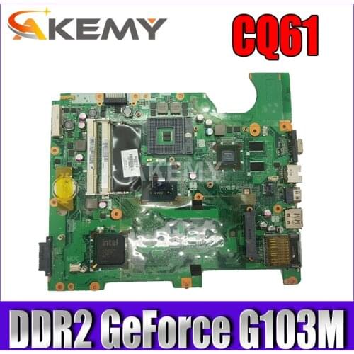 Akemy DA00P6MB6D0 517837-001 Main board For HP Compaq Presario CQ61 G61 Laptop motherboard DDR2 GeForce G103M free cpu