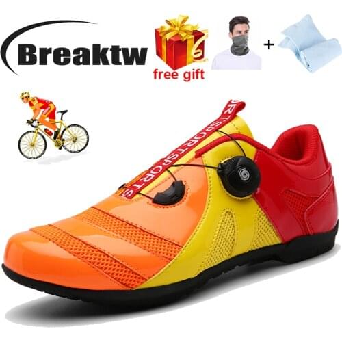 Ventosear Summer Mesh Mens Road Race Cycling Shoes Without Lock Route SPD Cycling Sneakers Flat-Bottom Womens Mountain Cycling