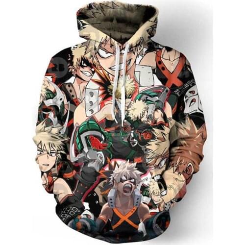 Men/women Hoodies Anime Boku No/My Hero Academia Midoriya Izuku Deku Cosplay Boy Sweatshirt Hoodies Funny Cartoons 3D Clothing