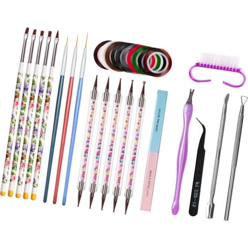 14pcs / Kit Nail Art Brushes Paintbrushes Painting Pens Nails Nail Boxes