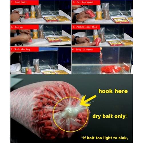 50 Pieces PVA Carp Fishing Bags Fast Water Soluble Bait Bag for