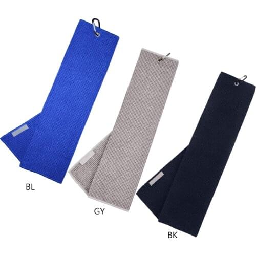 Golf Towel 12"×20" Folded Microfiber Waffle with Carabiner Clip for Golf Sport N0HA