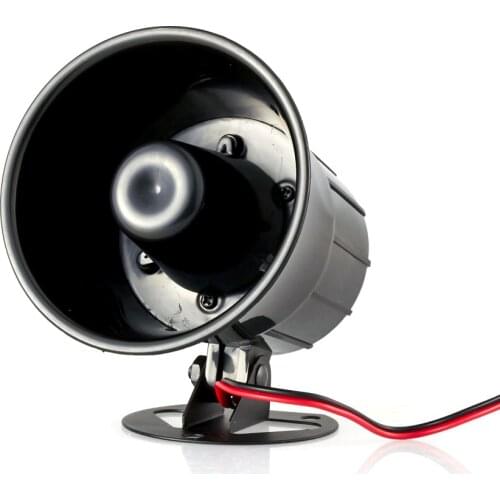 Wired Alarm Siren Horn Outdoor for Home security Alarm System Security loudly sound black siren 110db