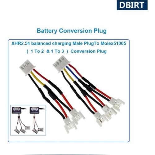 XHR2.54 Male Plug To Molex51005 Molex 51005 Female Socket ( 1 To 2 & 1 To 3 ) Battery Balanced Charging Conversion Parts