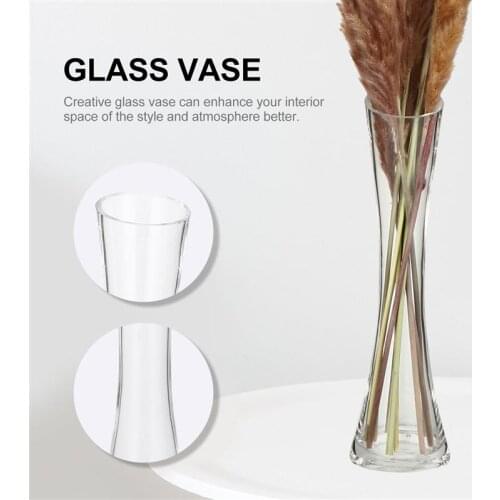 Glass Vase Unique Practical Durable Creative Exquisite Stylish Fashionable Flower Bottle Flower Holder Vase Decor Decorative Vas