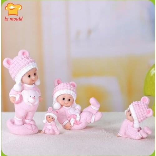 LXYY 3D Doll Mold Wedding Doll Creative Soap Candle Plaster Mould