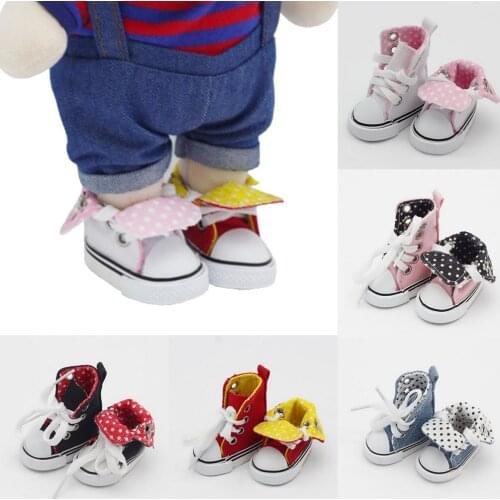 1 Pair 5cm Doll Shoes for 1/6 BJD Doll Mini Sneakers High-quality Shoes for Russian Doll The Best Christmas Gift Give Children