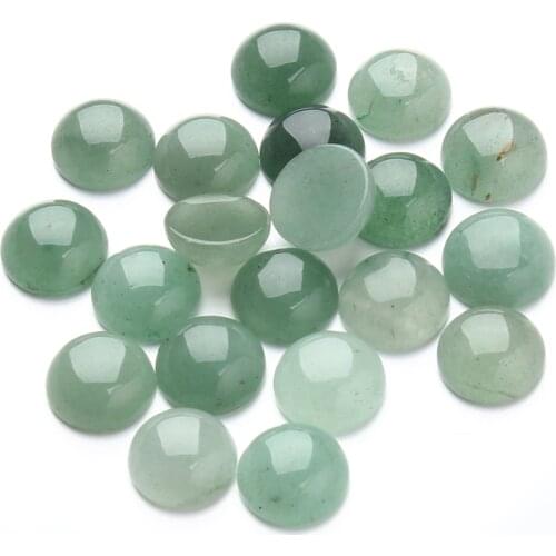 20Pcs/Pack Natural Aventurine Stone Cabochons DIY Cabochons For Making Bracelet Earrings Rings Women Accessories Whosale Price