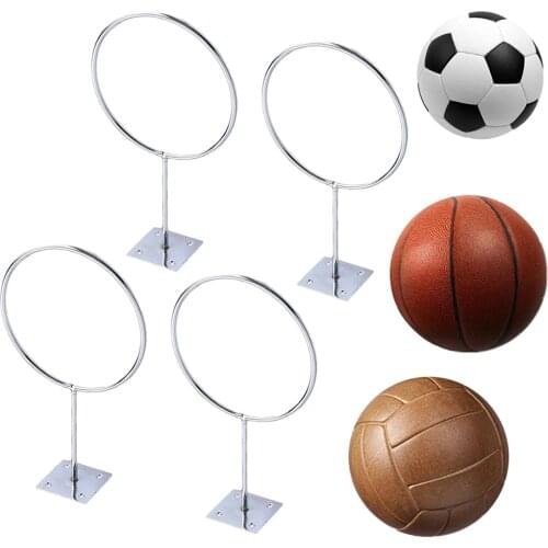 4Pcs 14cm Ball Rack Iron Wall-mounted Ball Display Basketball Storage Rack Indoor Sports Soccer Football Volleyball Holder Stand