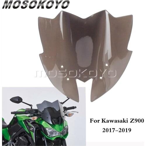 ABS Plastic Windshield Naked Motorcycle Protection Wind Screen Deflector For Kawasaki Z 900 Z900 2017 2018 2019