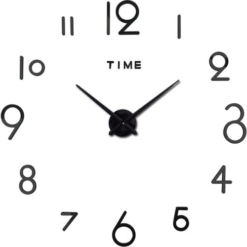 3d DIY Acrylic Mirror Wall Clock Watch New Real Metal Home Decoration Modern Needle Quartz Stickers