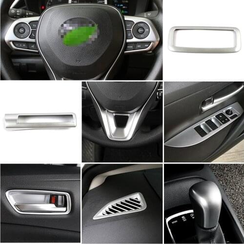 For Toyota Corolla 2019-2021 Auto Interior Central Console Accessories Modify Protectors Molding Trim ABS Matte Silver Sticker