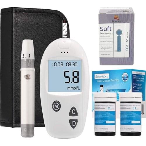 Safe-Accu Blood Glucose Monitor 50/100pcs Test Strips Lancets Glucometer Kit Diabetes Blood Sugar Monitor Cholesterol Meter