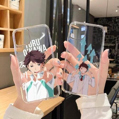 Oikawa Tooru Haikyuu Phone Case Transparent for iPhone 11 12 mini pro XS MAX 8 7 6 6S Plus X 5S SE 2020 XR