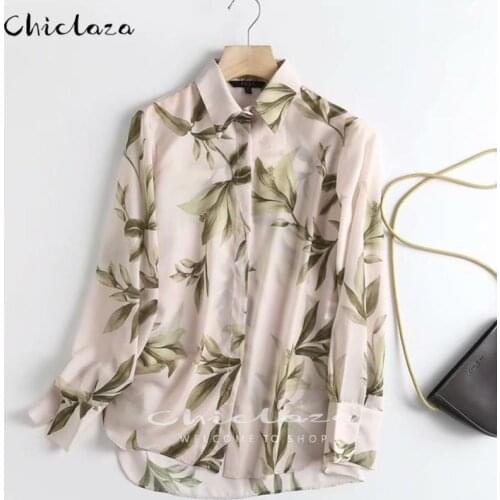 Блузки с принтом CHICLAZA China At AliExpress