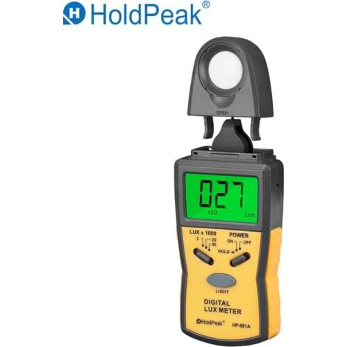 HoldPeak HP-881A Digital Light Meter With LCD Data Hold Digital Lux Meter Test High Precision