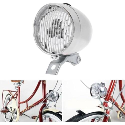 Bicycle Bike Light Retro Vintage Bicycle 3LED Front Light Headlight Safety Warning Night Light Bike Decoration Accessories