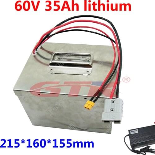 GTK 60v 35ah li-ion electric bicycle battery 60v 35Ah lithium ion battery pack for fiets electric motor 2500w 3000w + 5A charger