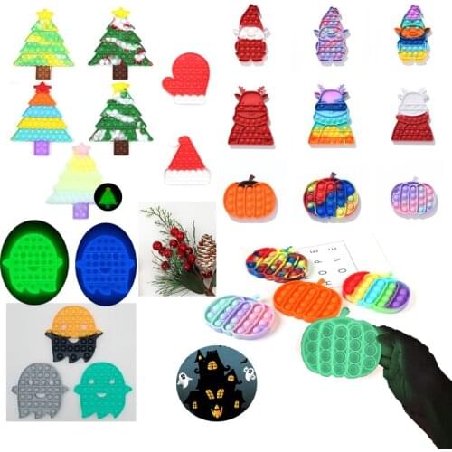Pop Fidget Toys Simpl Dimmer Push Antistress Toys For Halloween Christmas Pumpkin Adult Children Sensory Toy To Relieve Autism