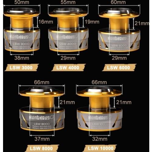 HuntHouse jigging fishing spool 3000 4000 6000 10000 full metal spinning reel Saltist Jigging Spinning trolling