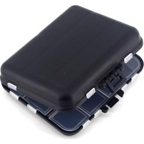 Fishing Tackle Box Waterproof Multi-Function 11.5cmx9cmx3.5cm Bait Hook Storage Double-sided Box Carp Fly Fishing Accessories