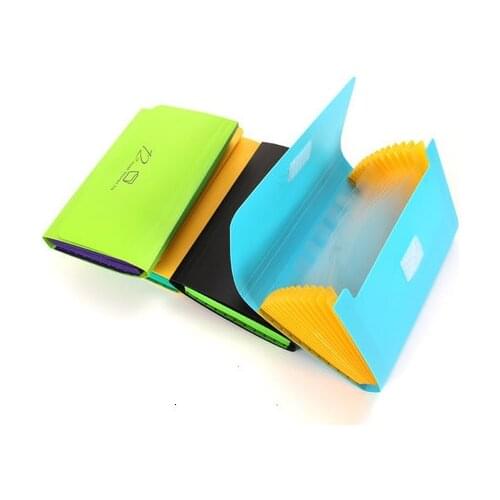 Creative Small PP Expanding Pocket Folder Organizer For Document Stationary School Multi-function A6 Bill Organizer Document Bag