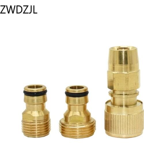 Brass 3/8 inch water gun hose Quick connector 8/11 hose connector G1/2 G3/4 copper fitting 6set