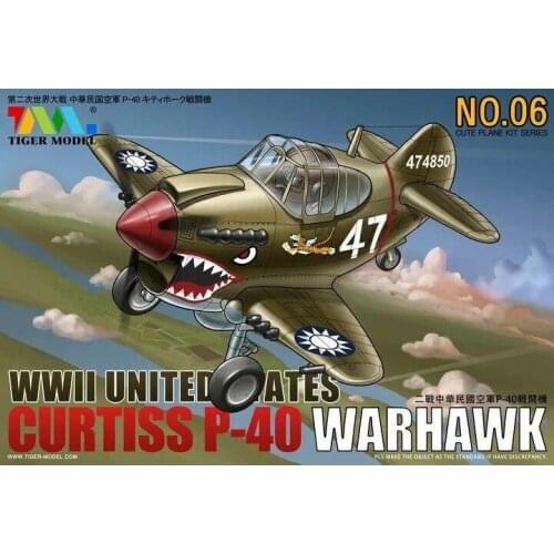 Tiger WWII Model #106 US/ROC Curtiss P-40 Warhawk (Cute Scale)