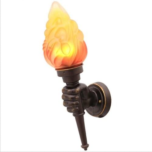 Wecus) Retro Industrial Wall Lamp Creative Personality Cafe Hall Aisle Corridor Bar Decoration Torch Wall Lamp