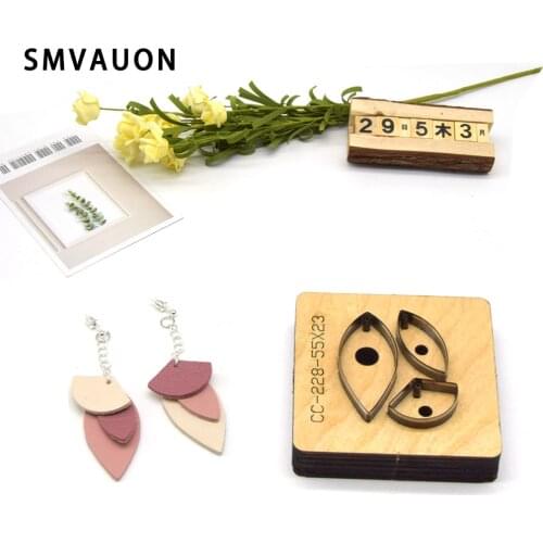 Irregular Combination Earrings Punch Blade Rule Cutting Mold Wood Die Cutter For Leather Paper Crafts Leather ToolsDie Cut DIY