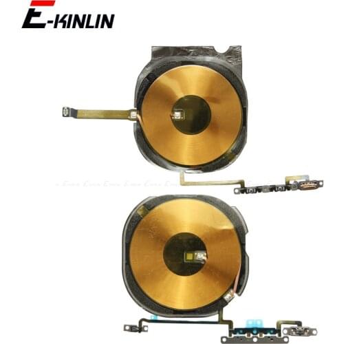 NFC Chip For iPhone X XR XS 11 Pro Max Wireless Charging Charger Panel Coil Sticker With Volume Button Flex Cable